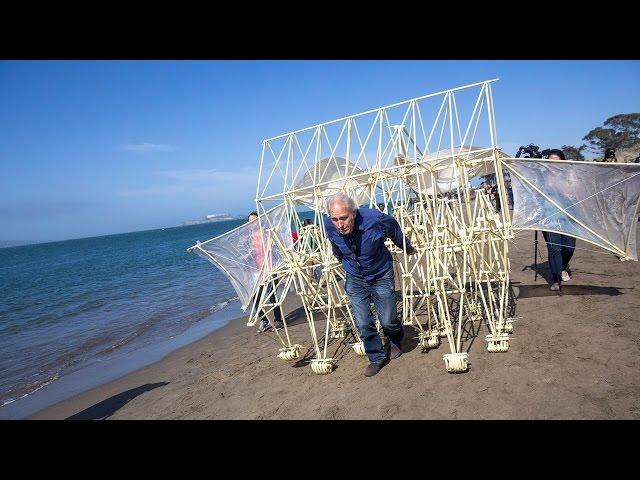 Adam Savage Meets Theo Jansen's Strandbeest!