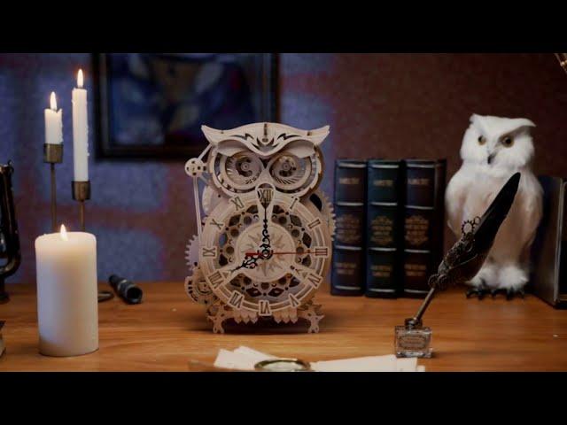 3D Wooden  Puzzle Owl Clock