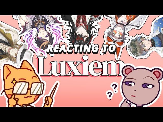 My Normie friend reacts to Vtubers [Luxiem]