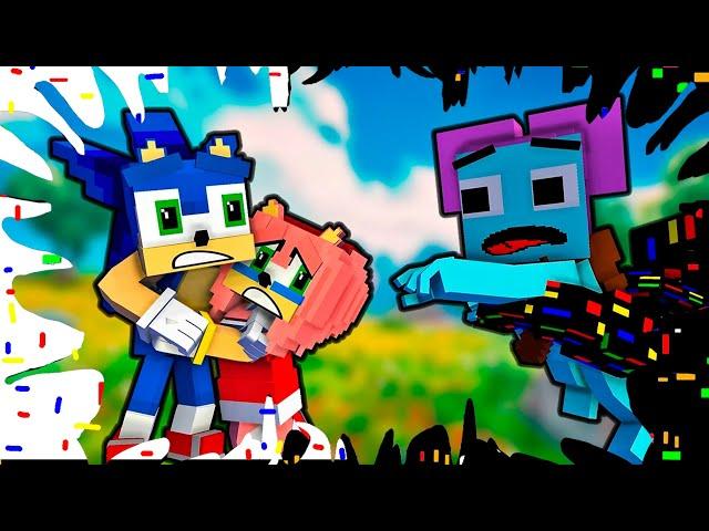 FNF Corrupted Sonic "SLICED" VS Pibby (Dancing meme) FNF Minecraft Animation