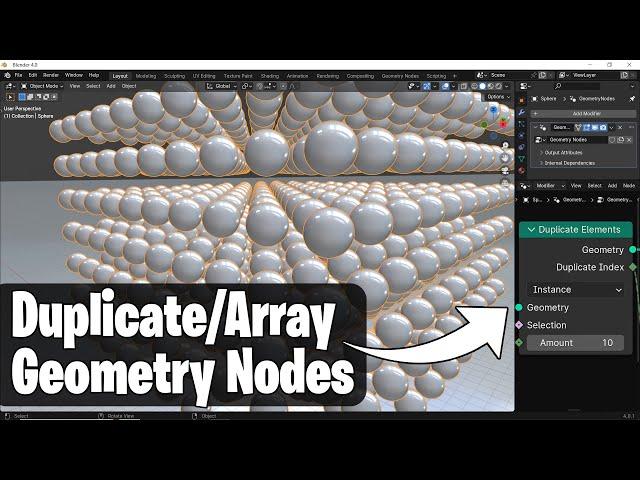 How to Array in Geometry Nodes - Blender 2024