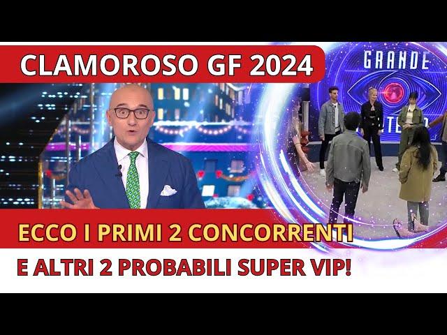  ALFONSO SIGNORINI SVELA I PRIMI DUE CONCORRENTI DEL GRANDE FRATELLO VIP 2024