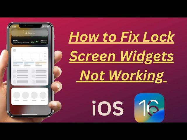 How to Fix Lock Screen Widgets Not Working | iOS | 2023