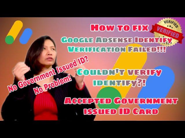 How to fix failed Proof of Identity/GOOGLE ADSENSE IDENTITY VERIFICATION|Couldn't verify Identity