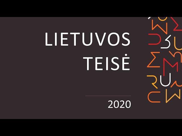 Lietuvos teisė 2020