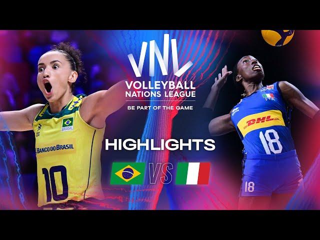  BRA vs.  ITA - Highlights | Week 2 | Women's VNL 2024