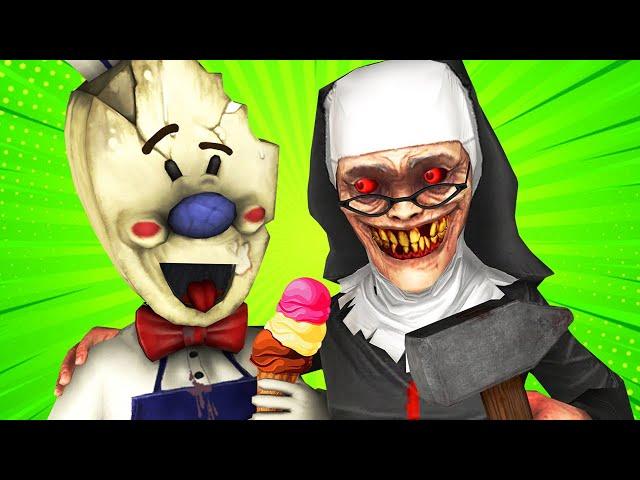 Мороженщик VS Злая Монахиня (Секретная Концовка Пародия Ice Scream 3 Evil Nun Хоррор 3D Анимация)