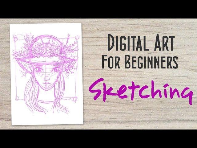 Sketching in Photoshop: Beginner Digital Art Real Time Tutorial #1