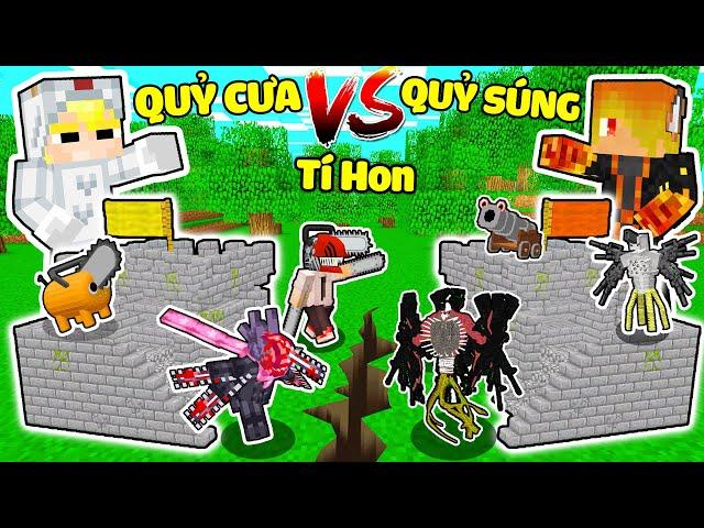 TÔ GÀ THỬ THÁCH 24H ĐẠI CHIẾN LÂU ĐÀI QUỶ CƯA VÀ QUỶ SÚNG TÍ HON TRONG MINECRAFT*CHAINSAWMAN VS SÚNG