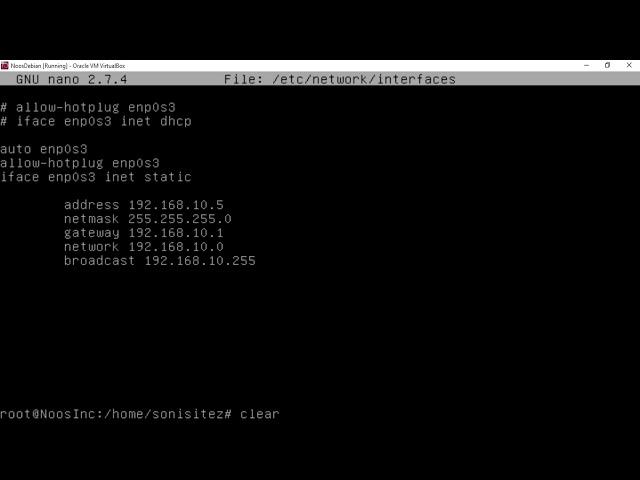 Change DHCP to Static IP Address Debian