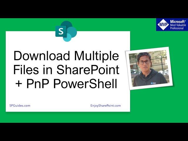 Download multiple files in SharePoint | Download multiple files from sharepoint using powershell