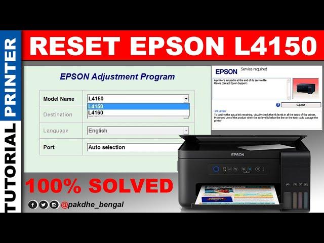 CARA RESET EPSON L4150 100% BERHASIL