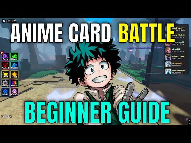 ANIME CARD BATTLE BEGINNER GUIDE! (Cards, Potions, Bosses) - Roblox