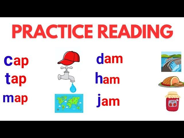 Learn to read 3 - letter words | phonics | practice reading | Reading for beginners,kids,toddlers |