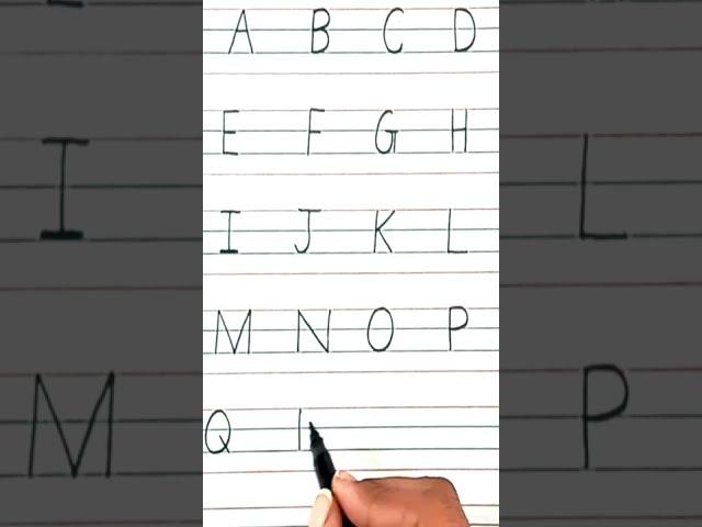 How to write capital letter | #shorts #ytshorts #alphabetshorts #Writingskills