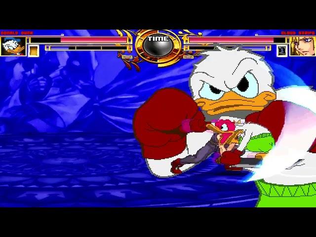 NICK54222 MUGEN: Donald Duck VS Cloud Strife