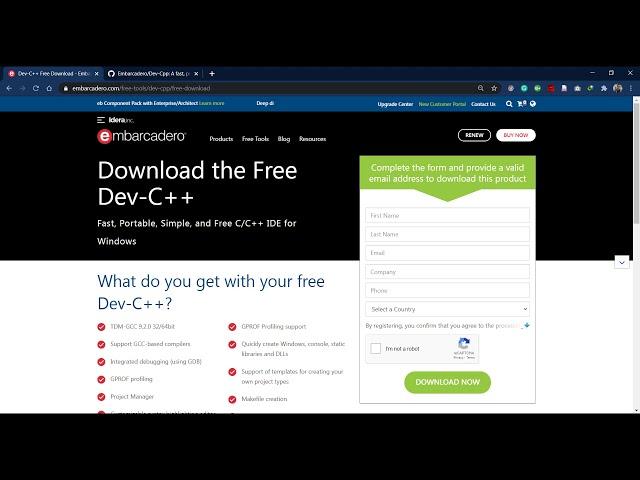 0️⃣ Embarcadero Dev-C++   |   Installation