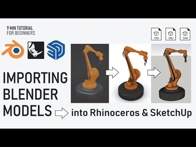 Importing Blender Models into Rhino and SketchUp with Materials Tutorial