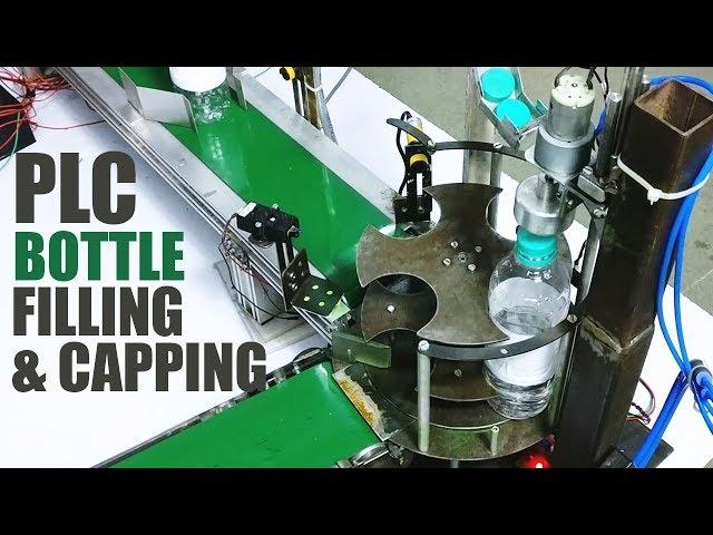 Automatic Bottle Filling & Capping Machine Using PLC