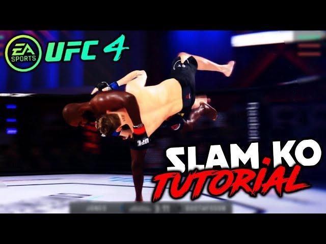 UFC 4! - How to get the SLAM KO/TKO! Simplest method! ( Takedown KO / TKO )