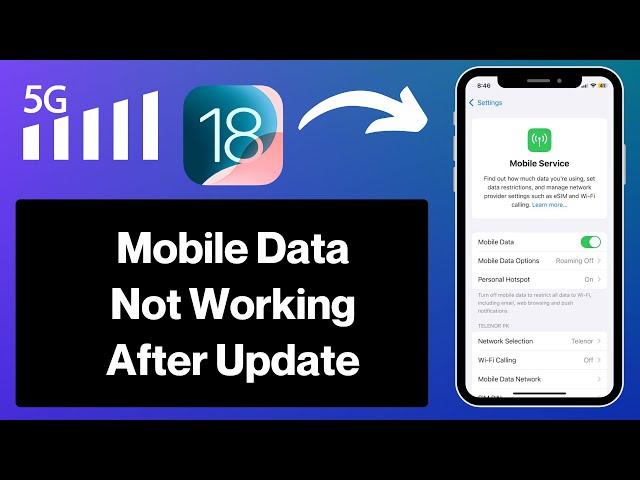 Fix iOS 18 Cellular Data Not Working on iPhone