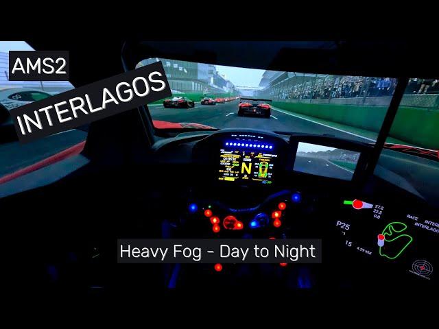 Automobilista 2 l INTERLAGOS Heavy FOG Day to Night l 4k l Simucube l Racing l GoPro11