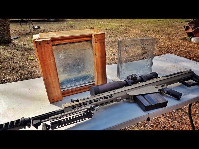 Can DIY Bullet Proof Glass Stop a Barrett 50cal?!?