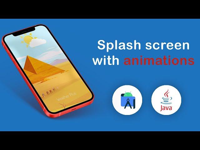 Android studio | Sun and clouds splash screen with animations .