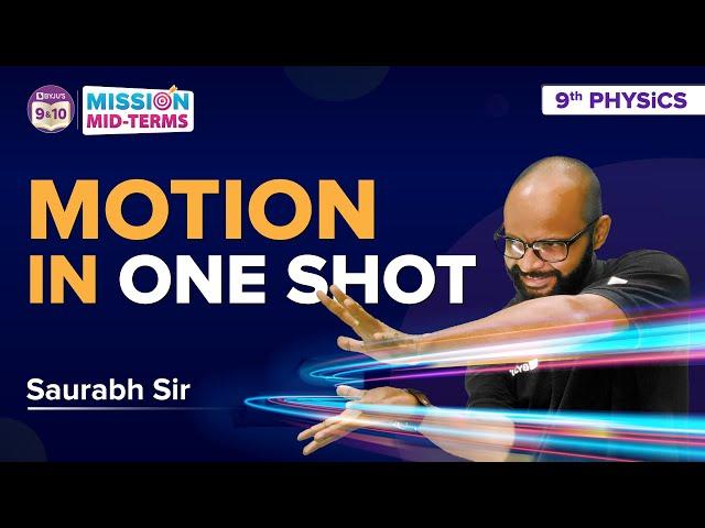 Motion in One Shot Class 9 Science Chapter 8 (Physics) Concepts +MCQs | CBSE Class 9 Midterm Exams