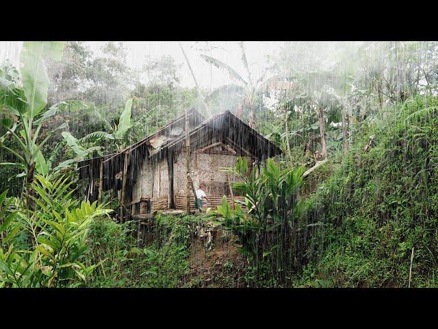 HEAVY RAIN WHILE COOKING WITH A YOUNG COUPLE WHO LIVED IN THE HOUSE IN THE MIDDLE OF THE FOREST