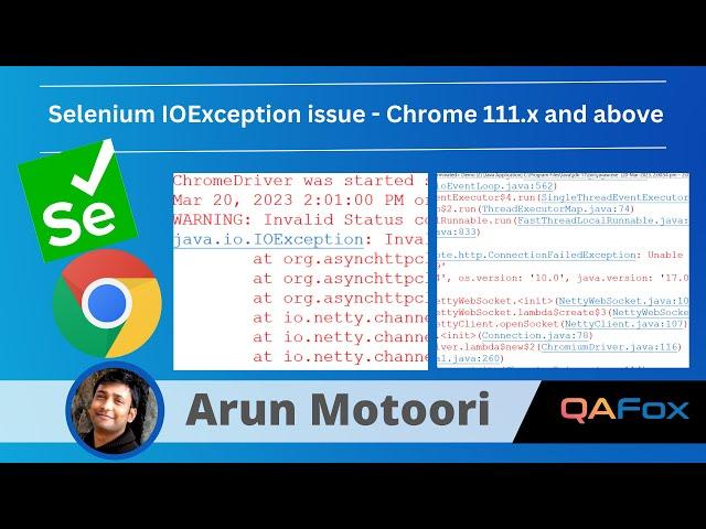 Selenium IOException issue with Chrome 111 x version and above