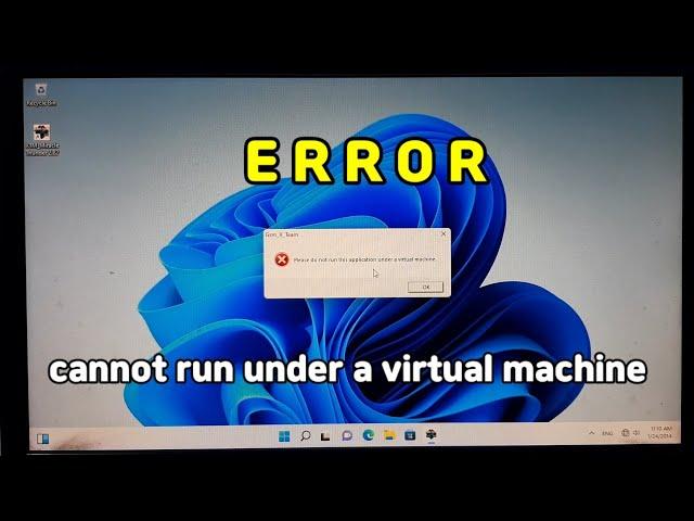 Cara memperbaiki error this application cannot run under a virtual machine