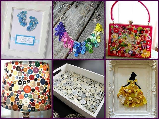 Recycled Button Crafts Ideas - Easy DIY Button Projects