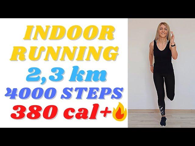 35 min Indoor Running Workout// Run in Place Workout // At Home Jogging Cardio Workout
