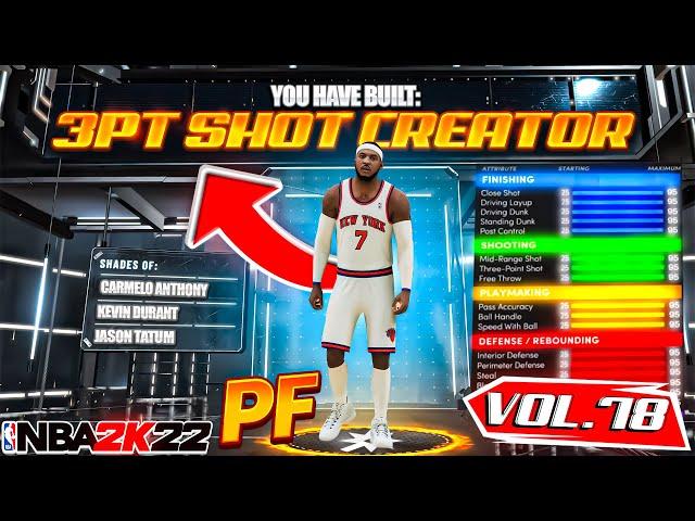 CONTACT DUNKING 3PT SHOT CREATOR AT POWER FORWARD ON NBA 2K22! RARE BUILD SERIES VOL. 78