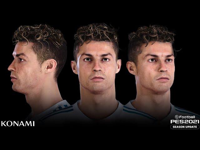 PES 2021 Face Cristiano Ronaldo (Noodle Hair 2017-2018 FROM FIFA) - COMPATIBLE ALL PATCH SIDER ONLY