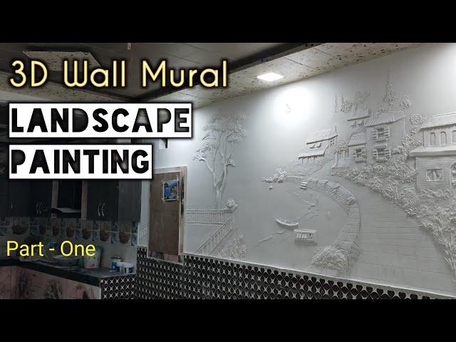 3D Mural Landscape Relief Oil Painting | Part - One