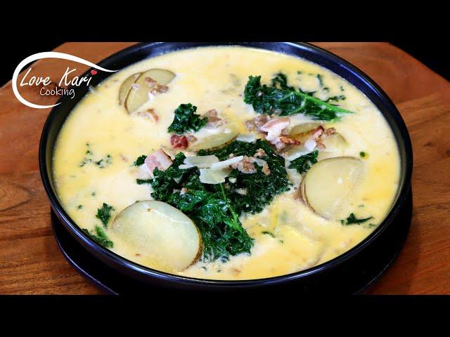 Olive Garden's Zuppa Toscana Soup Recipe Como Hacer Sopa Toscana