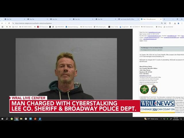 Man accused of cyberstalking Lee County sheriff and Broadway Police Department