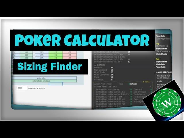 Poker Calculator - Sizing Calculator