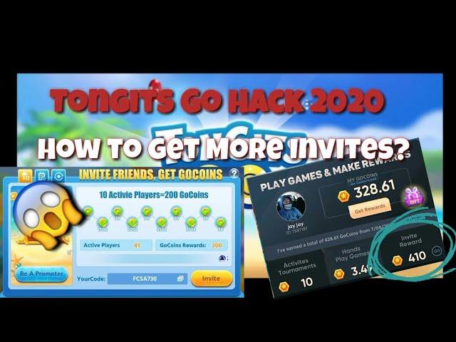 TONGITS GO HACK 2020|| HOW TO GET MORE INVITES IN TONGITS GO? || TUTORIAL