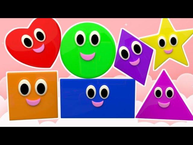 Triangle Rectangle Rhymes| The Shapes Song for Toddlers| We are Shapes| Circle| Learn Shape Names