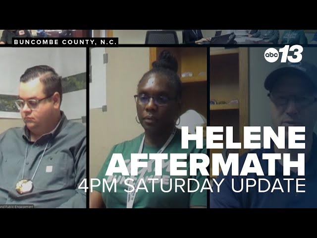 Buncombe County officials update on Helene aftermath