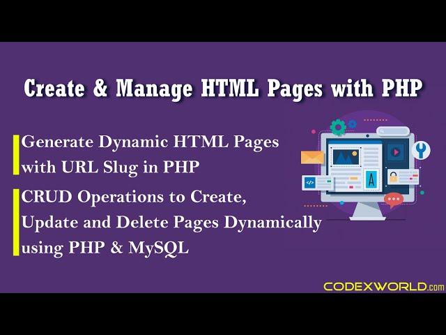 Create and Manage HTML Pages Dynamically with PHP & MySQL