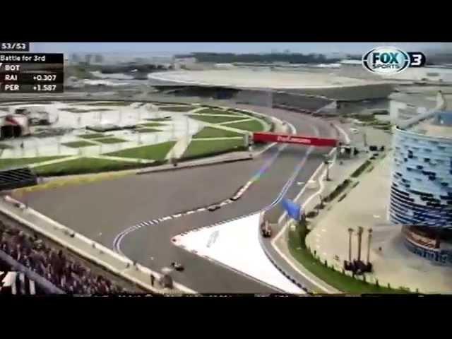 Podio de Checo Perez en el GP de Rusia. (Últimas vueltas)