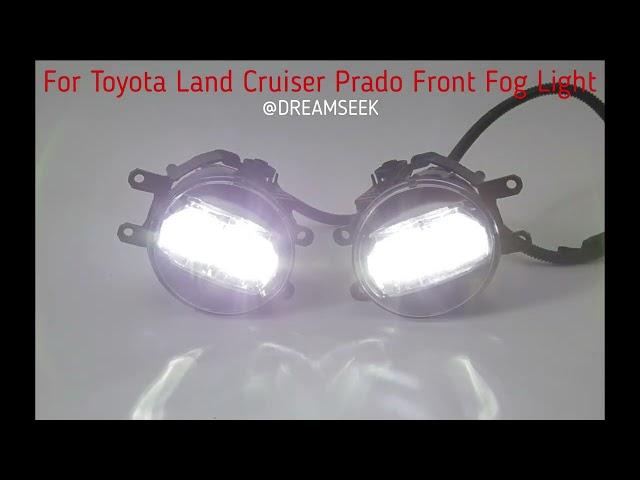Dreamseek LED Fog Light Assembly for Toyota Land Cruiser Prado 2018-2022 Front Bumper Lamp