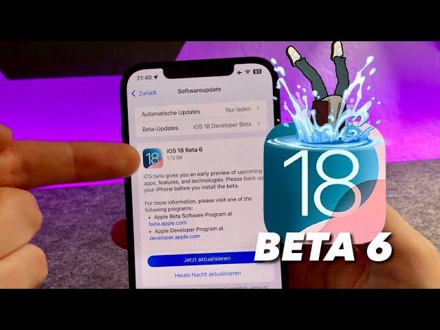 iOS 18 Dev. BETA 6 ist da mit Splish & Splash und einem großen Bluetooth Button - Apple UPDATE News