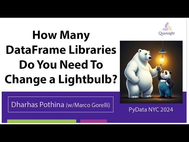 How Many DataFrame Libraries Do You Need To Change a Lightbulb?