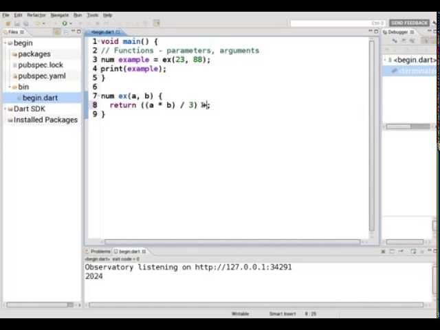 20 Learn to Program in Dart:  Functions with Parameters and Arguments