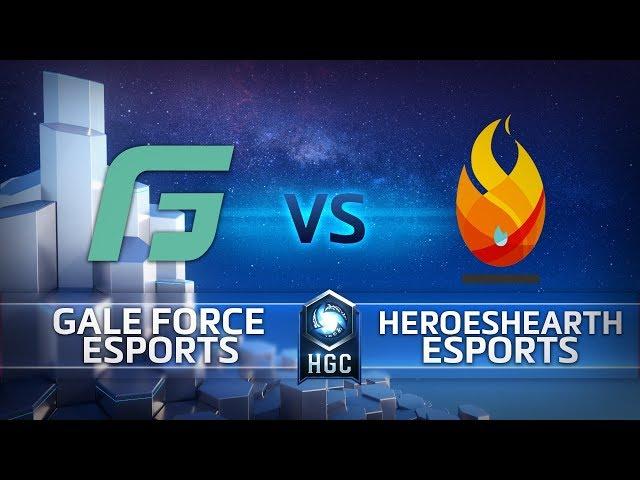 HGC 2018 NA - Phase 1 Week 6 - HeroesHearth Esports vs. Gale Force Esports - Game 1